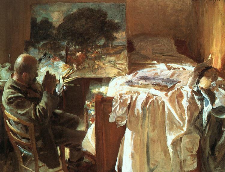John Singer Sargent An Artist in his Studio oil painting image